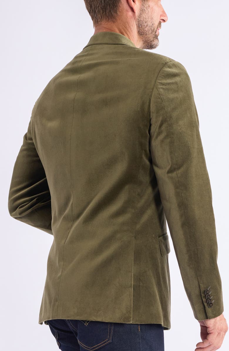 SAVILE ROW CO Velvet Sport Coat, Alternate, color, Olive