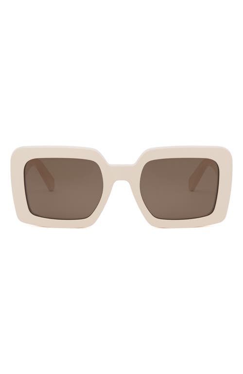 Celine Triomphe 56mm Square Sunglasses In Neutral