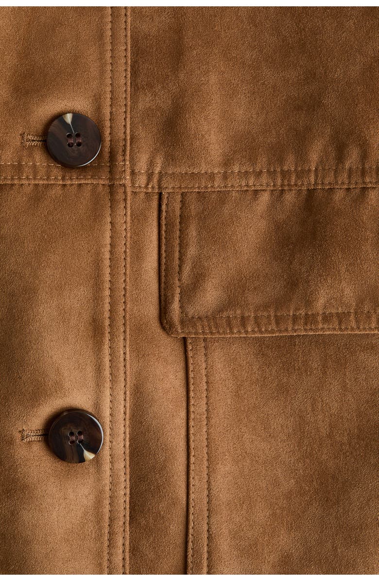 H&M Collared Jacket, Alternate, color, Dark Beige