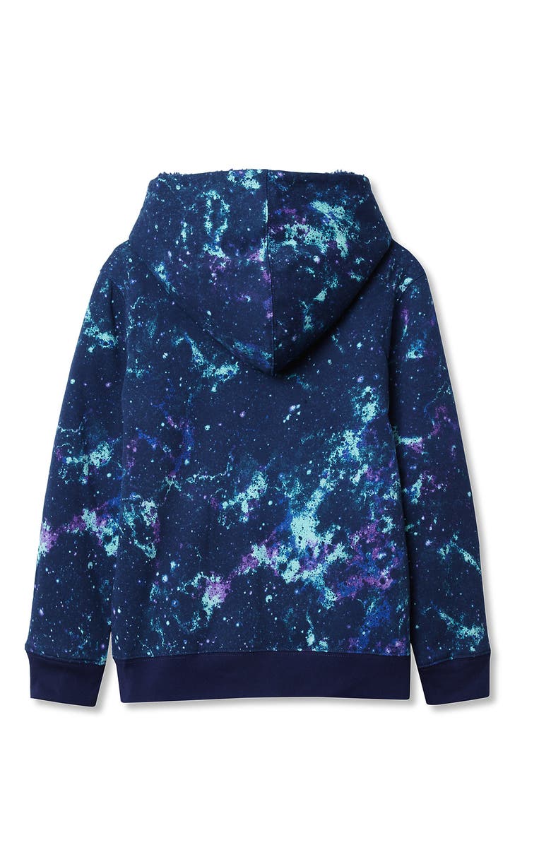 Lands' End Kids Husky Reversible High Pile Fleece Hoodie, Alternate, color, Galaxy/Navy