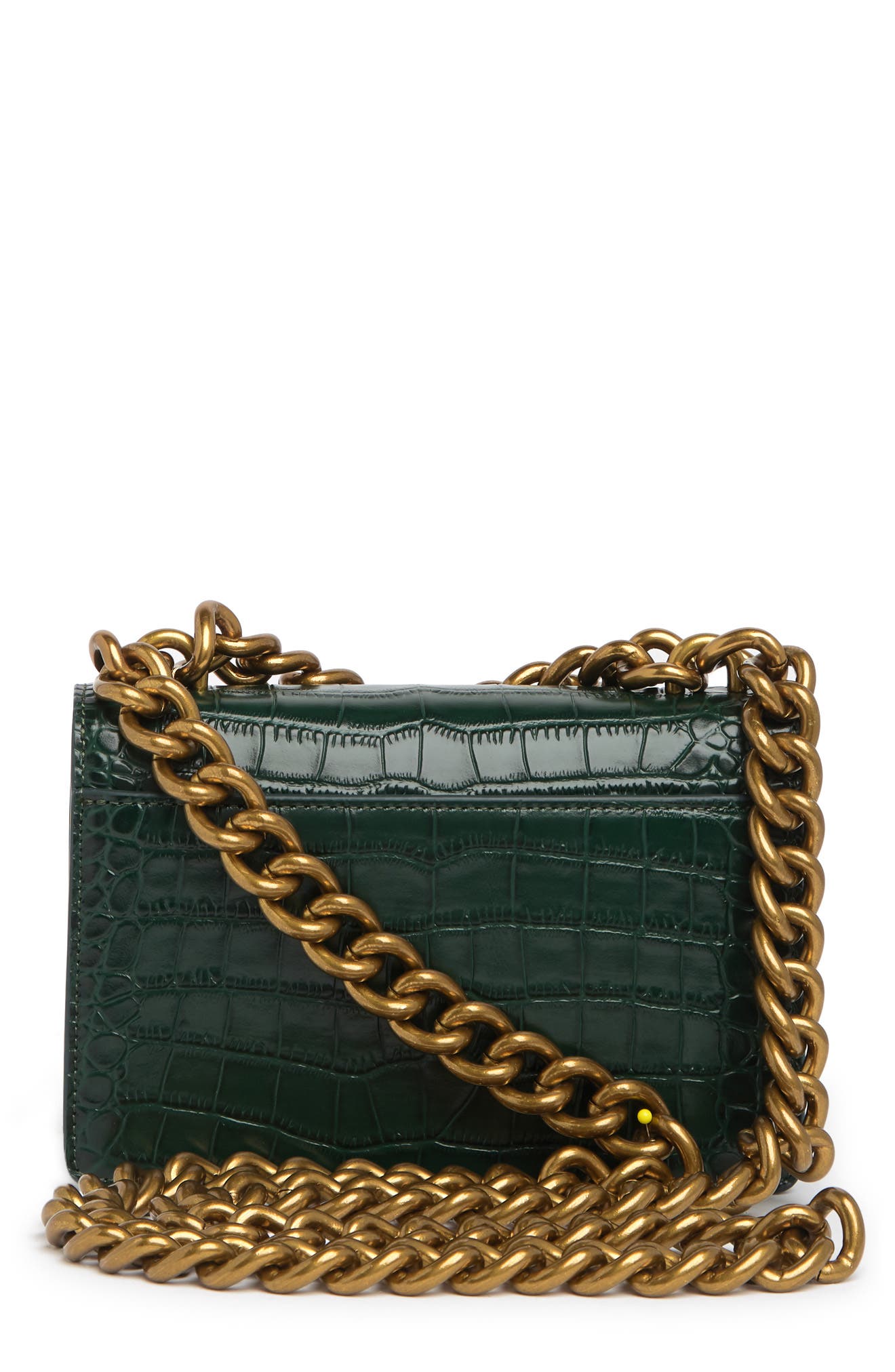 Shoreditch Small Croc Embossed Leather Crossbody Bag (Women ...