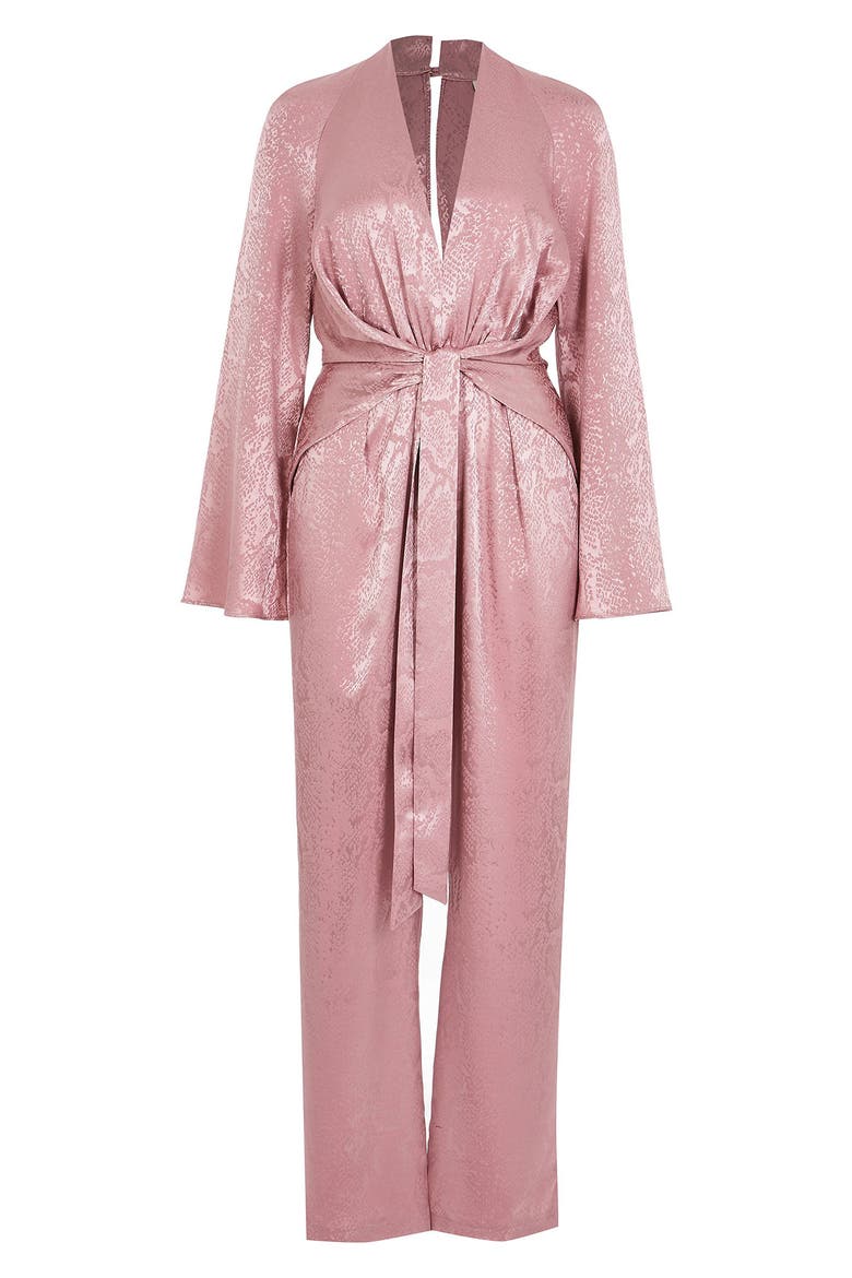Bell Sleeve Jumpsuit, Alternate, color, MEDIUM PINK