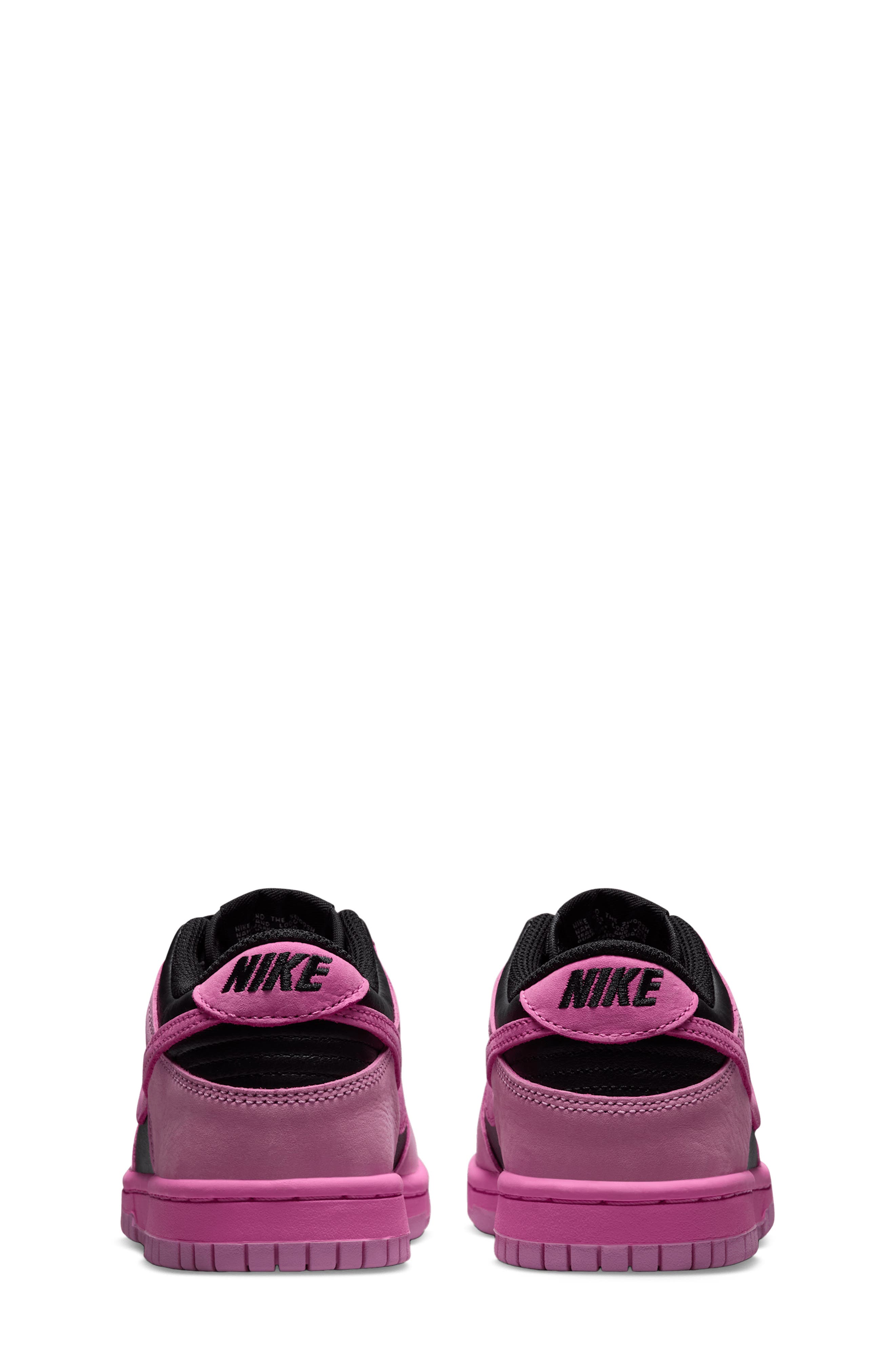 Kids' Dunk Low SE Sneaker, Alternate, color, PINK RISE/ BLACK/ PLAYFUL PINK