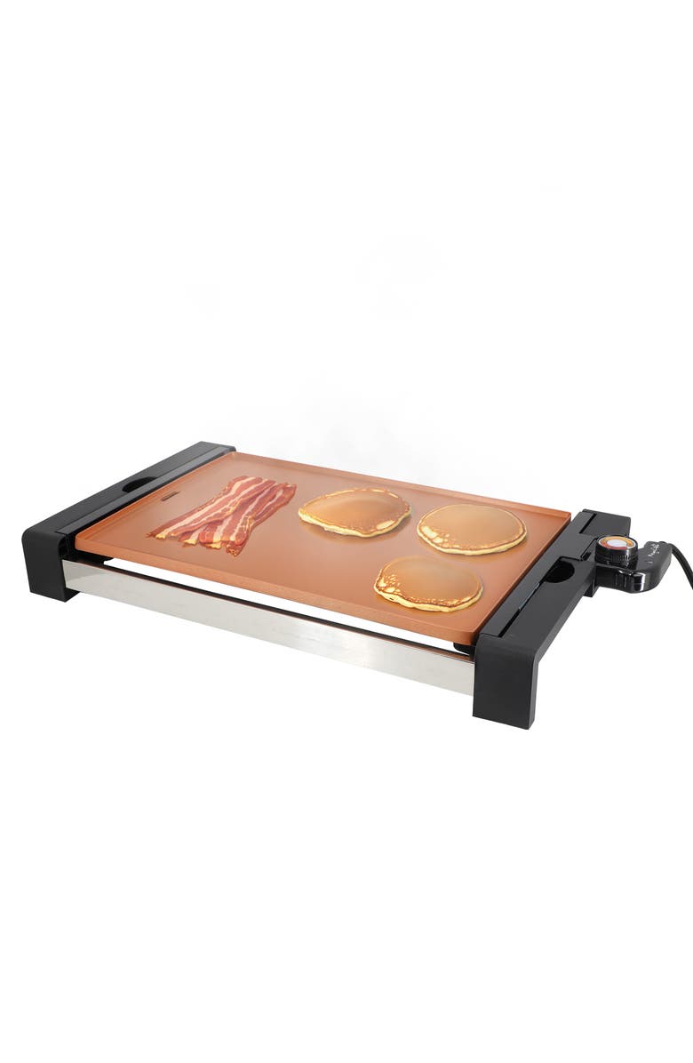 Megachef 21.63 Inch Copper Electric Grill with Non-Stick Coating, Main, color, Black