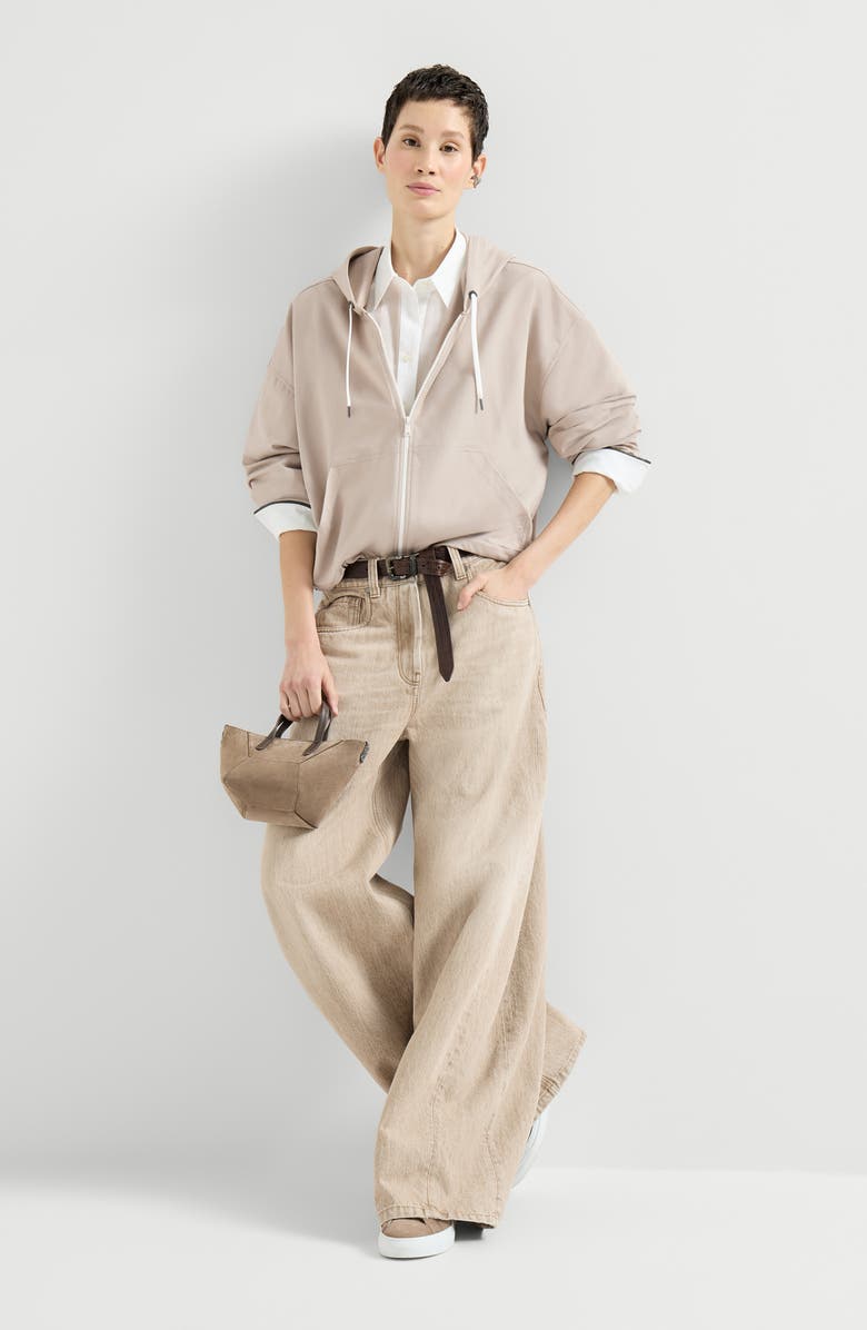 Brunello Cucinelli Couture interlock sweatshirt, Alternate, color, Beige