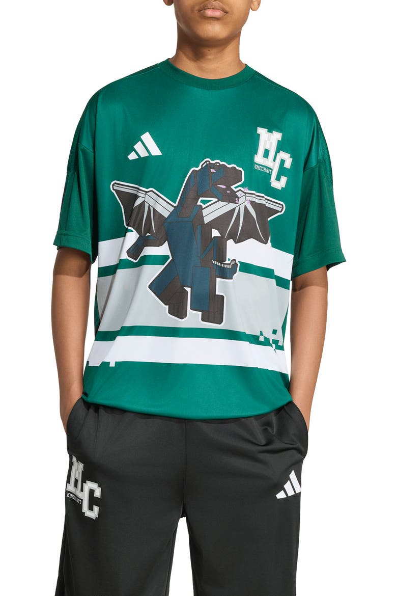 x Minecraft Kids' Graphic Print T-Shirt, Alternate, color, COLLEGIATE GREEN