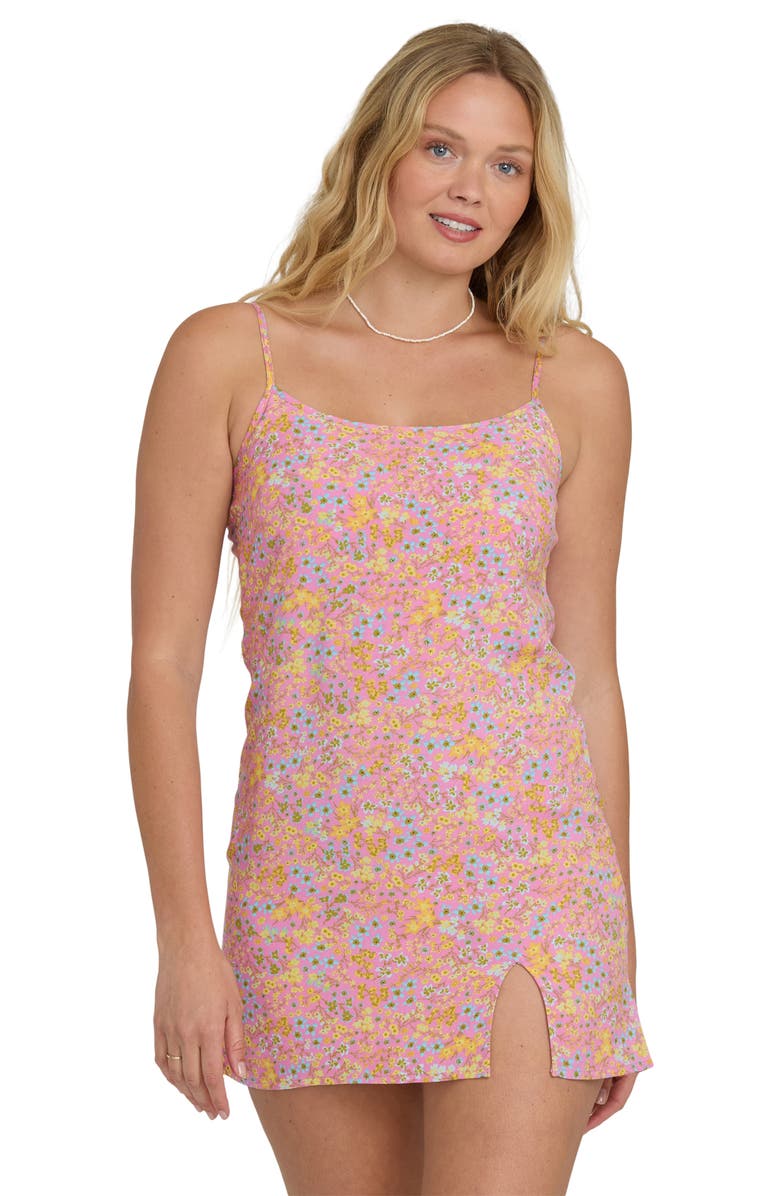 Billabong Tidal Crush Printed Minidress, Alternate, color, Party Pink
