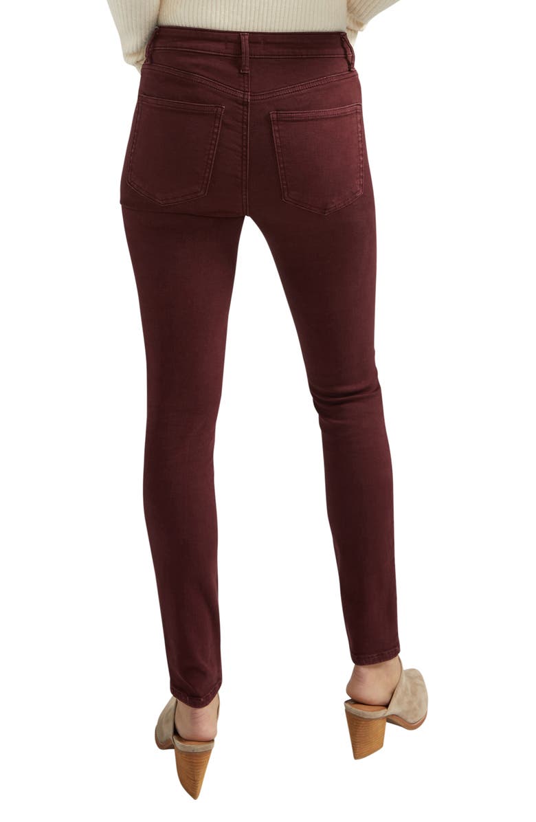 Silver Jeans Co. Isbister High Waist Skinny Jeans, Alternate, color, Bordeaux