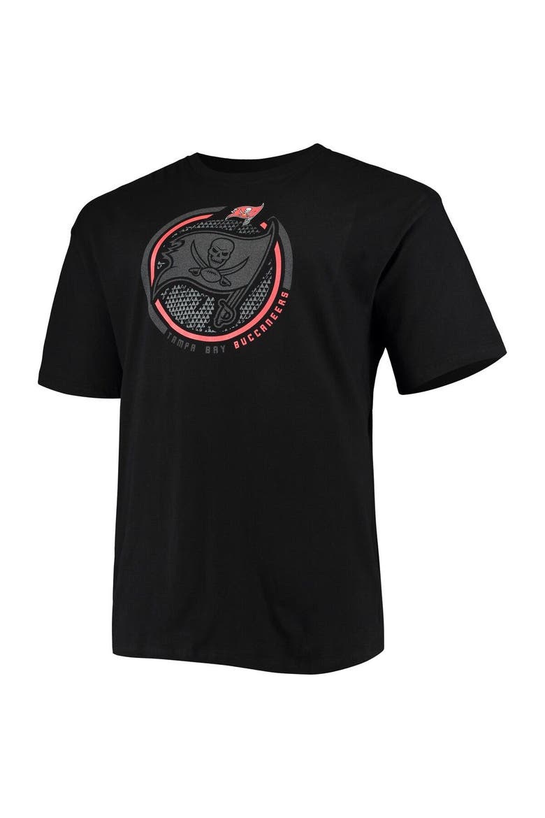 Men's Fanatics Branded Black Tampa Bay Buccaneers Big & Tall Color Pop T-Shirt, Alternate, color, Black