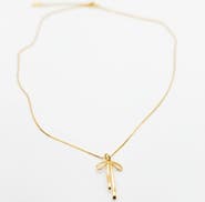 Ivy & Pearl Co. Graceful Bow Necklace