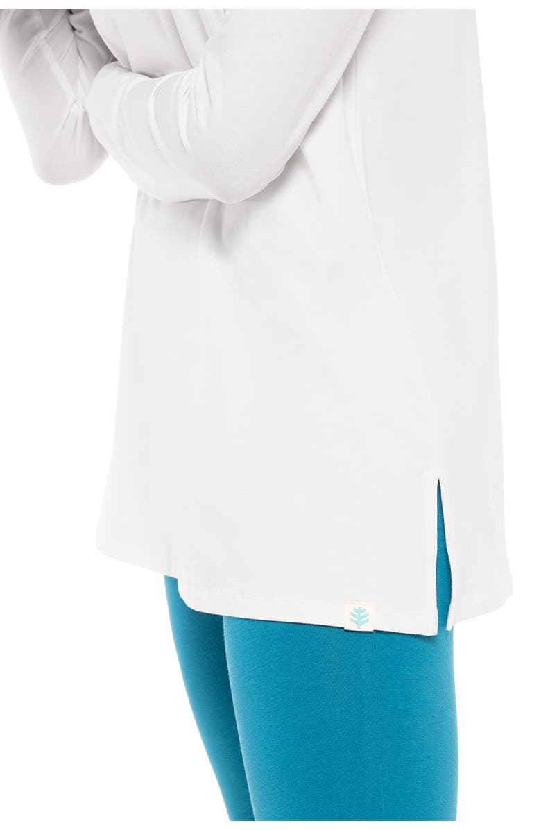 Coolibar Women's Swing Long Sleeve T-Shirt - UPF 50+ Sun Protection - Daybreak, Alternate, color, White