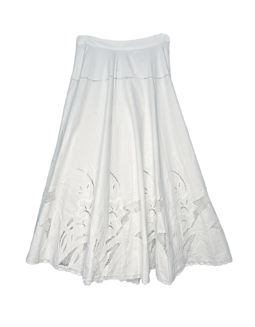 Baacal Augusta Circle Skirt In White