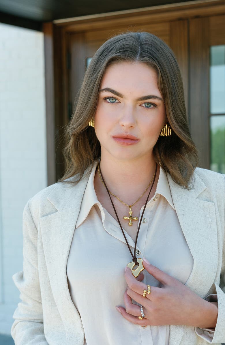 MacRae & Co. Macie Pendant Necklace, Alternate, color, Brown