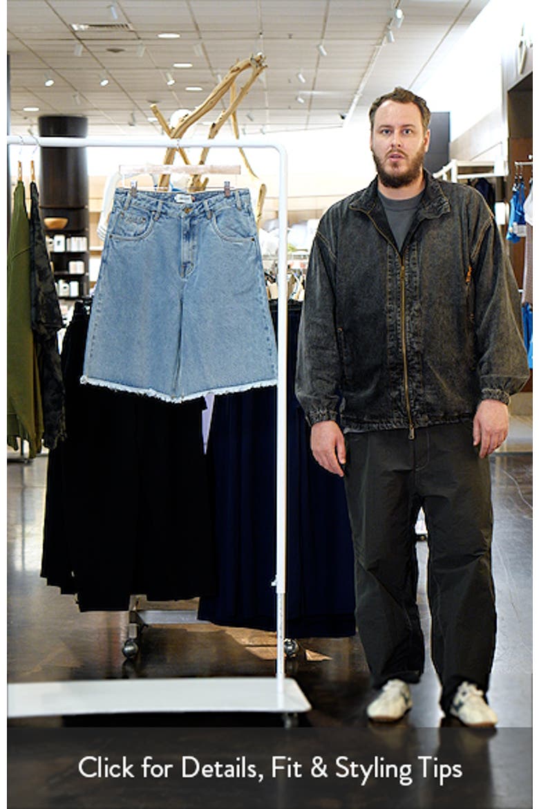 Fray Hem Denim Bermuda Shorts video