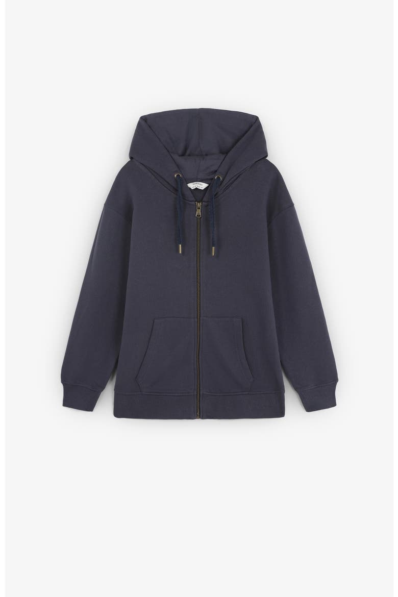 Embossedskullziphoodie Kids, Main, color, Navy