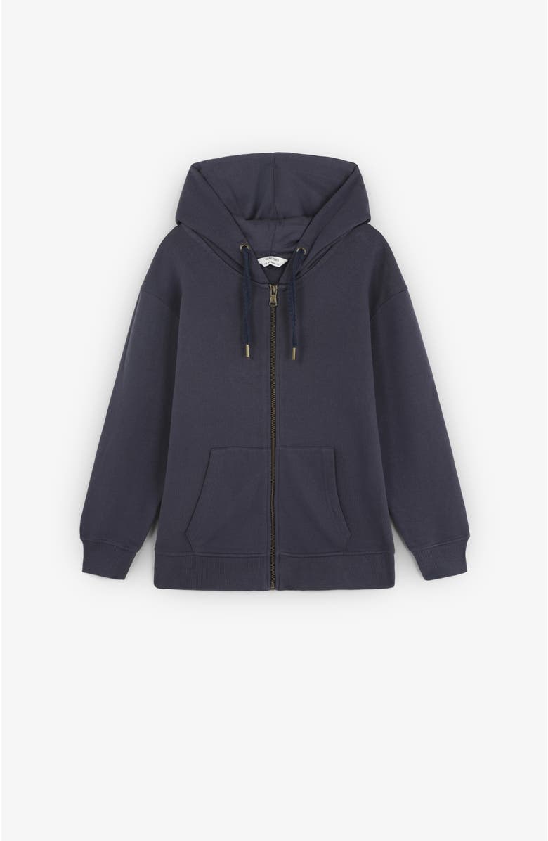 Scalpers Embossedskullziphoodie Kids, Main, color, Navy