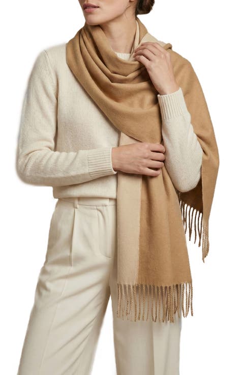 Two-Tone Reversible Fringe Scarf