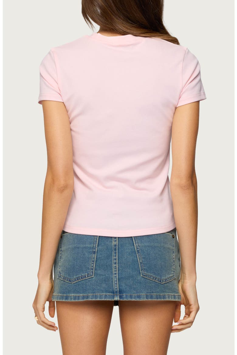 Narla Leopard Print Star Appliqué T-Shirt, Alternate, color, LIGHT-PINK
