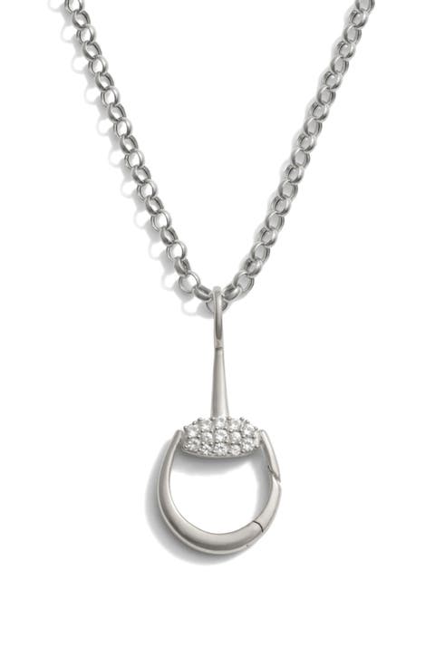 Horsebit Charm Link Pendant Necklace