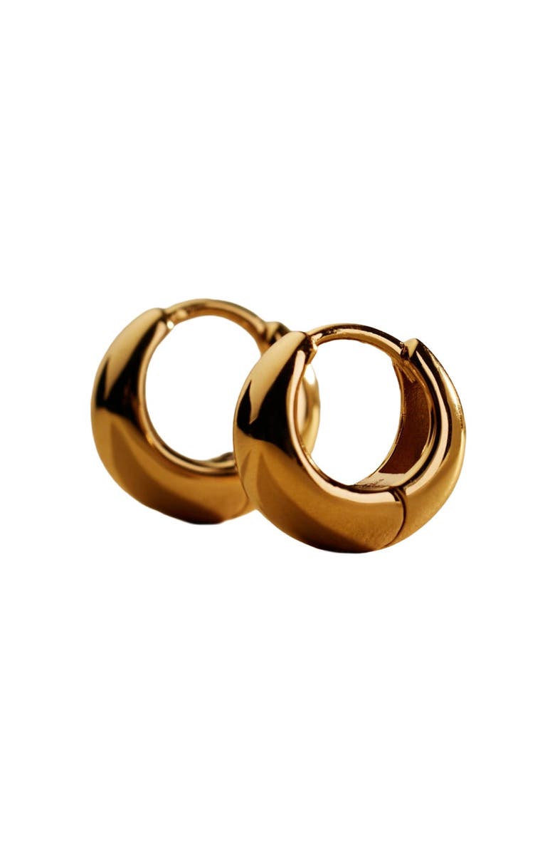 MADE BY MARY Gloss Huggie Hoop Earrings, Alternate, color, Silver