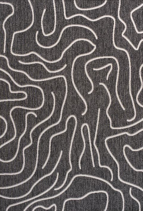 Nolan Modern Coastal Organic Shapes Indoor/Outdoor Area Rug