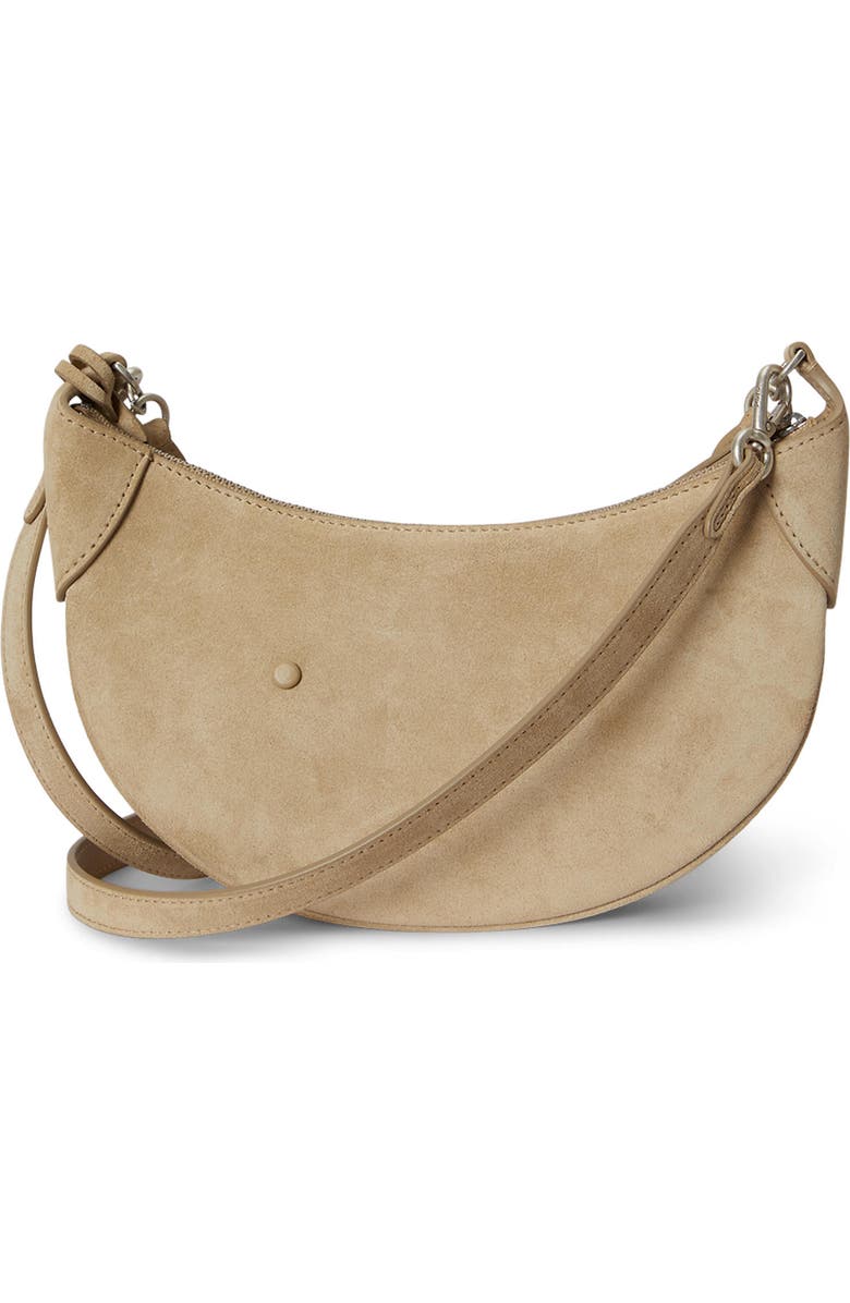 Polo Ralph Lauren Polo ID Stud Suede Crossbody Bag, Alternate, color, Cashew