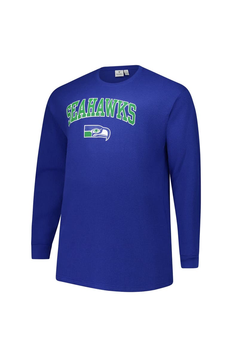 FANATICS Men's Fanatics Royal Seattle Seahawks Big & Tall Throwback Thermal Long Sleeve T-Shirt, Alternate, color, Royal