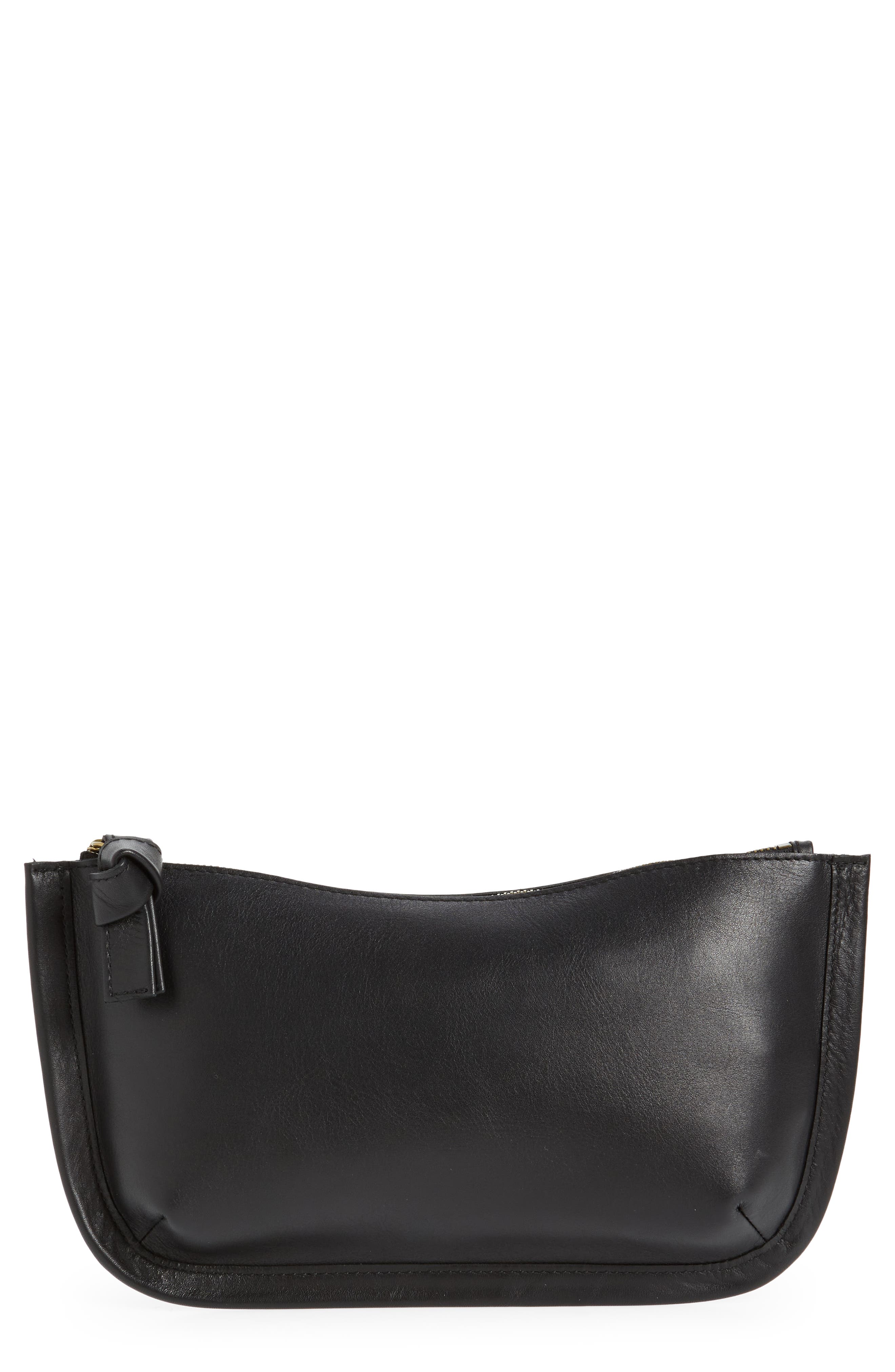 Madewell The Sydney Leather Clutch Bag, Main, color, 