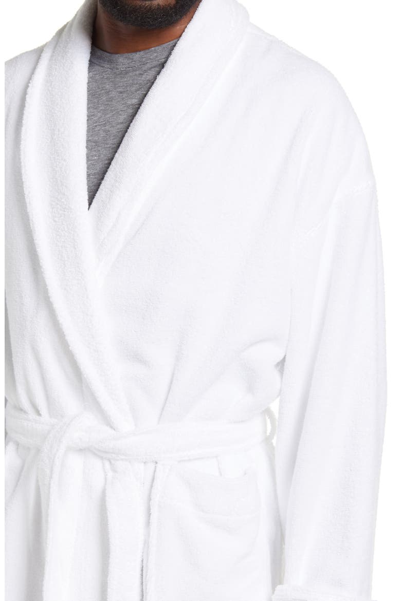 Earthright Shawl Collar Terry Robe, Alternate, color, WHITE