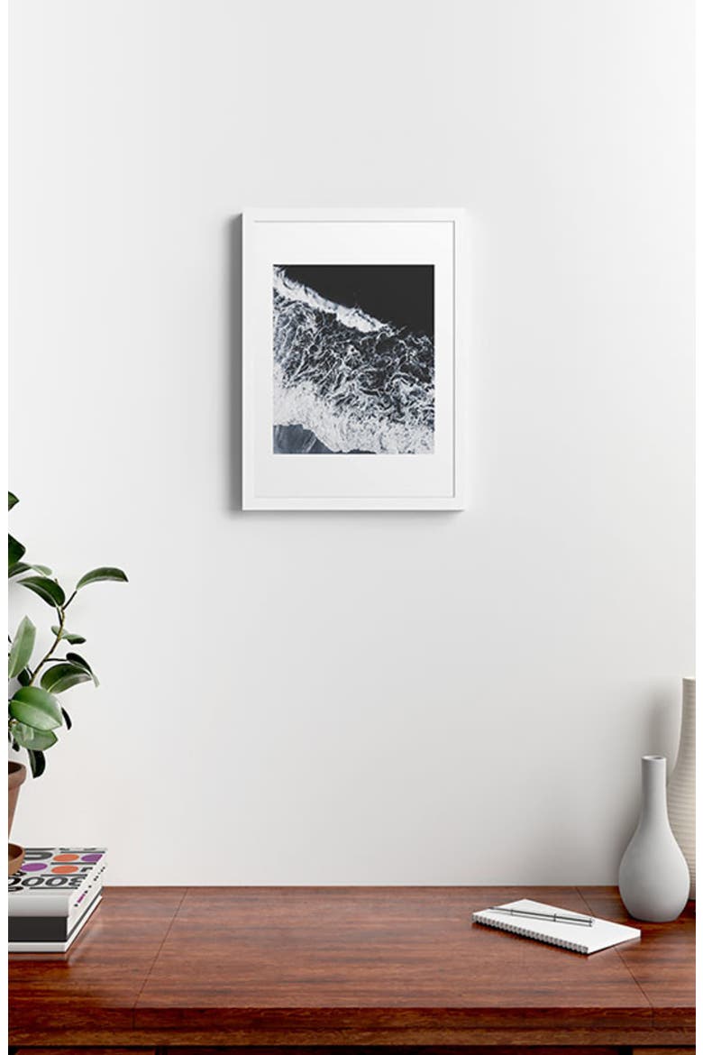 Sea Lace Framed Wall Art, Alternate, color, BLACK