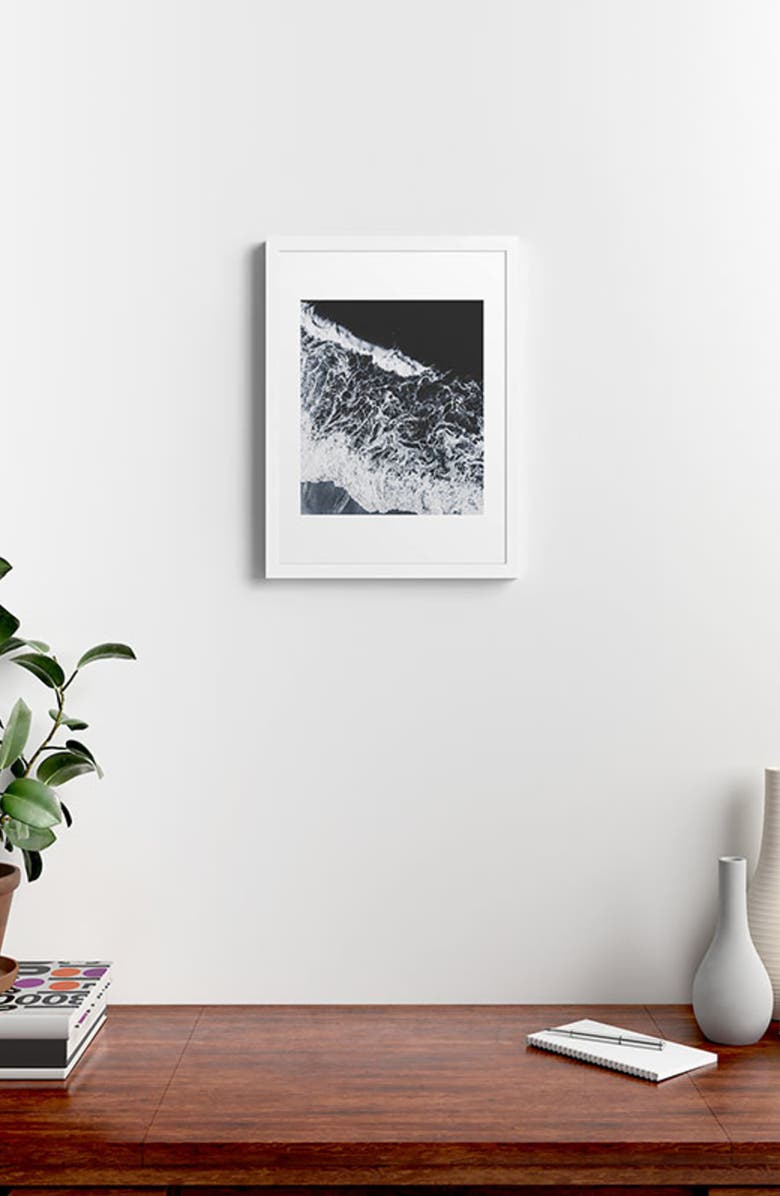 Deny Designs Sea Lace Framed Wall Art, Alternate, color, Black