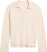 Nordstrom Wool & Cashmere Cable Polo Sweater