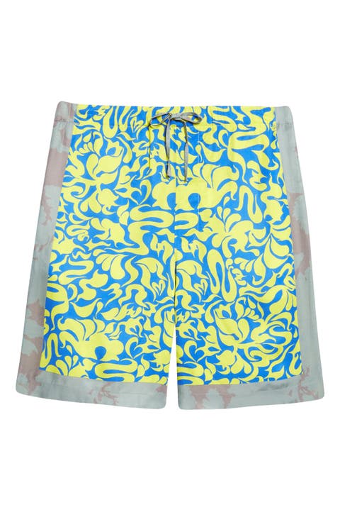 Piperi Mixed Print Drawstring Shorts