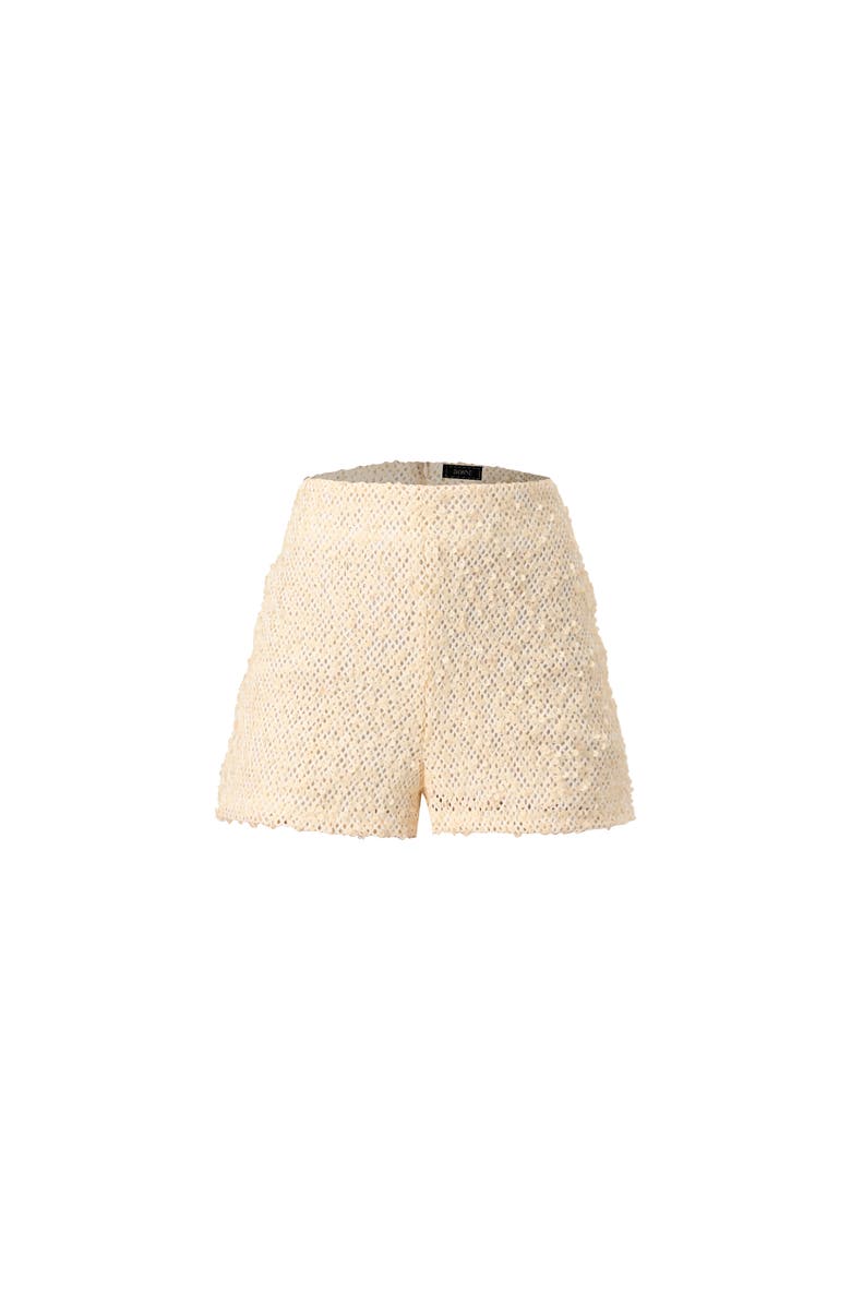 IVONNE High-Waisted Sequined Lace Shorts, Alternate, color, Natural