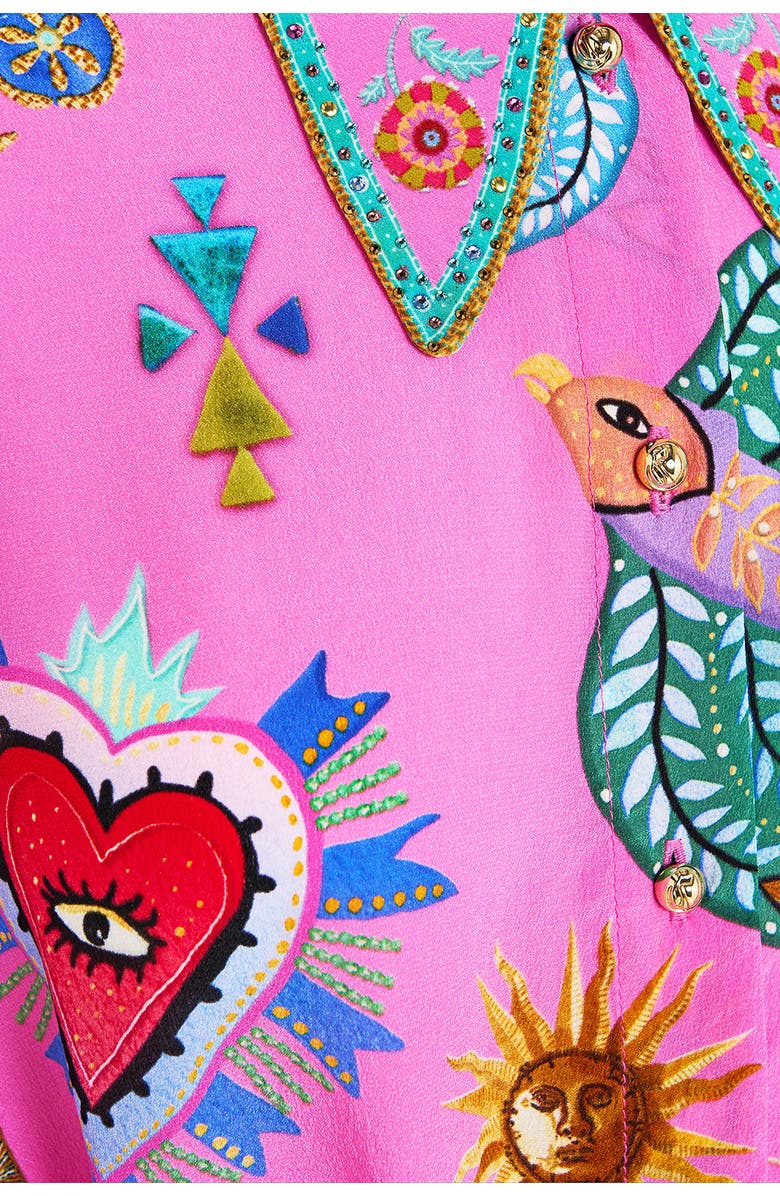 Camilla SHIFT SHIRT DRESS RAINBOW ROADS, Alternate, color, 