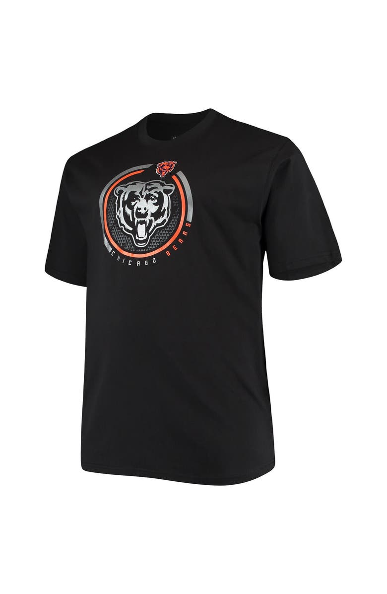 FANATICS Men's Fanatics Branded Black Chicago Bears Big & Tall Color Pop T-Shirt, Alternate, color,