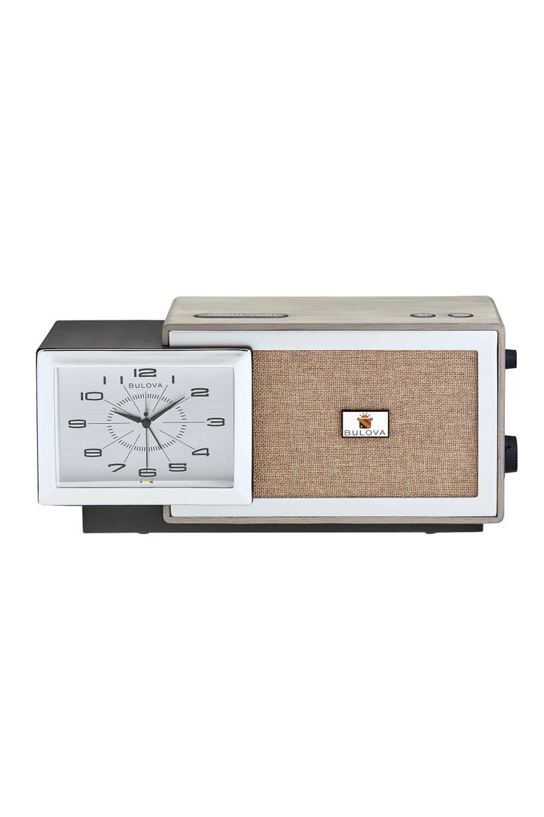 Precision Tone Clock Radio, Silver Tone, Main, color, Silver