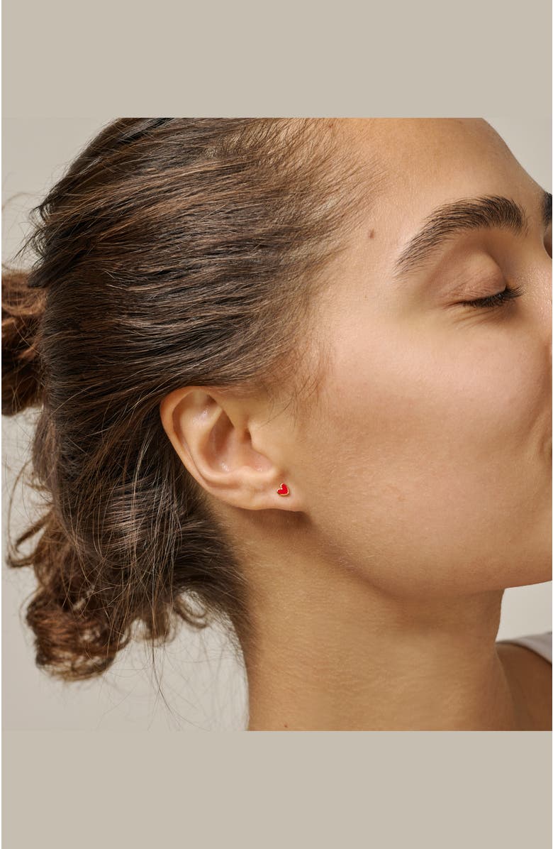 Enamel Copenhagen Amore Studs, Alternate, color, Red