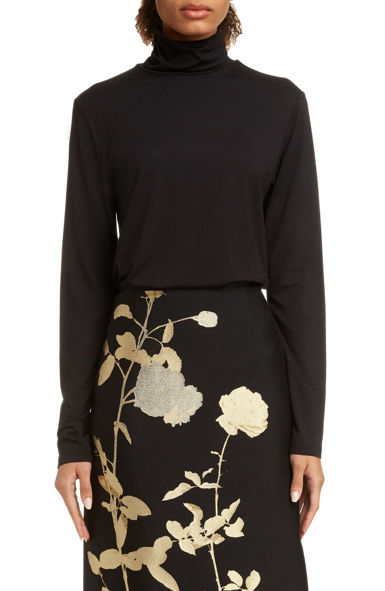 Dries Van Noten Haskol Turtleneck Top, Main, color, 