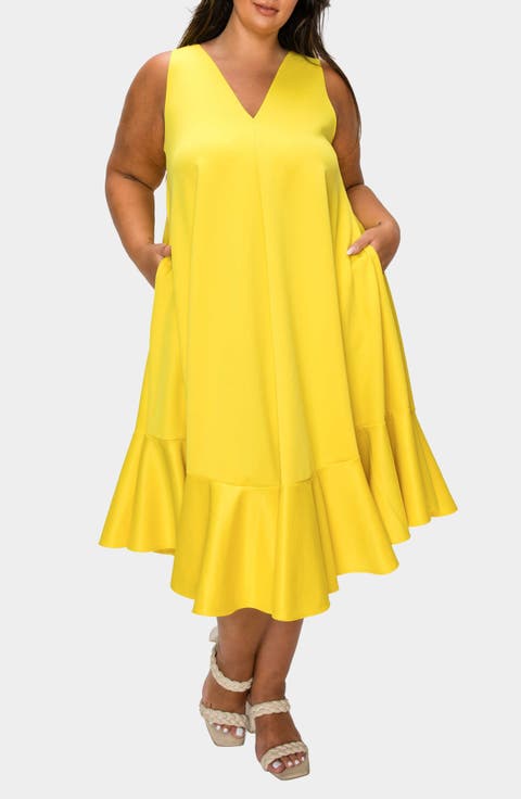 Simone Pocket Stretch Sleeveless A-Line Dress