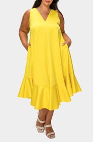 L I V D Simone Pocket Stretch Sleeveless A-Line Dress