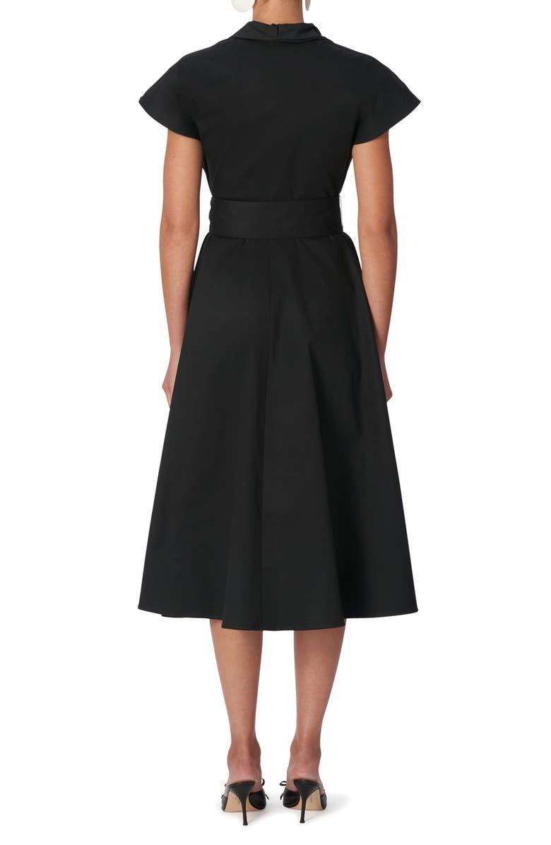 Carolina Herrera Gabardine Midi Wrap Dress, Alternate, color,