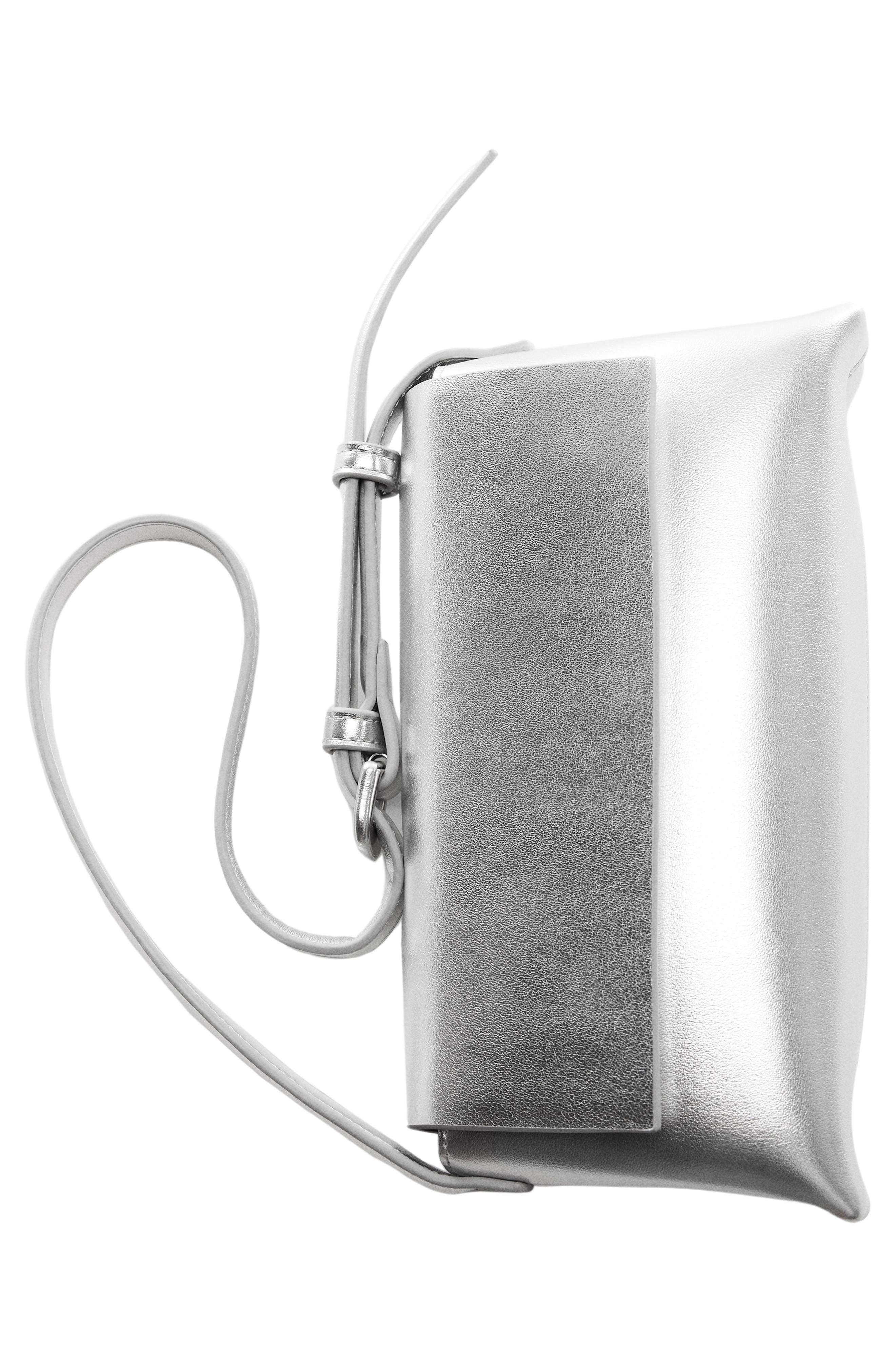 MANGO Metallic Faux Leather Shoulder Bag, Alternate, color, 