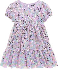 Ava & Yelly Kids' Sequin Puff Sleeve Party Dress