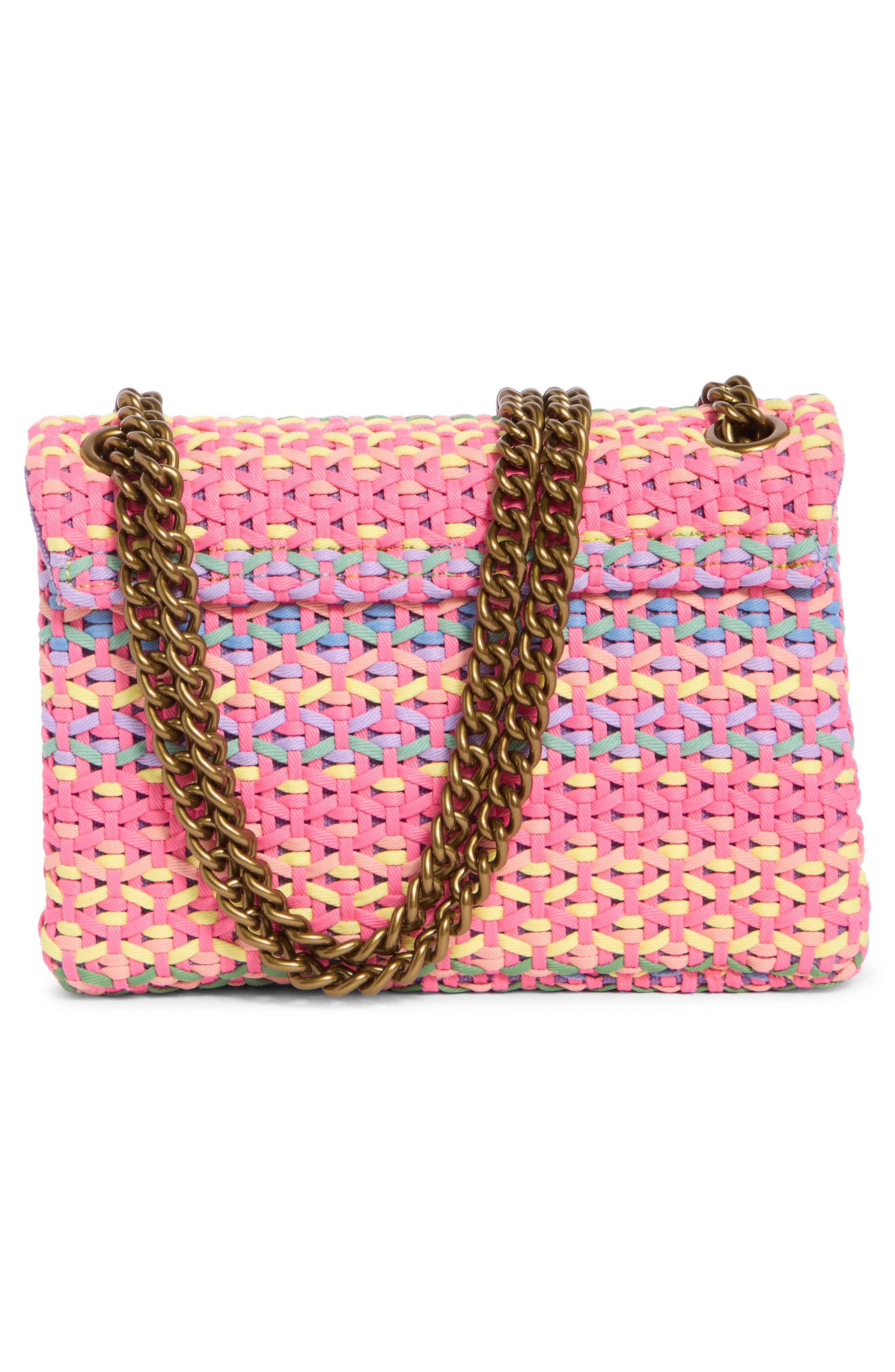Kurt Geiger London Brixton Tweed Mini Convertible Shoulder Bag, Alternate, color, Pink Multi