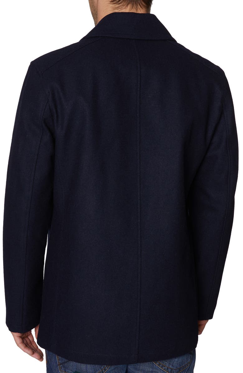 Nautica Wool Blend Peacoat, Alternate, color, Dark Navy