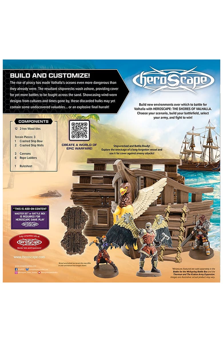 Renegade Game Studios Heroscape, Shores of Valhalla Terrain Expansion, Alternate, color, Multicolored