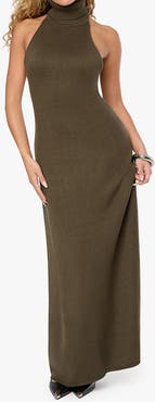 WeWoreWhat Open Back Halter Maxi Dress