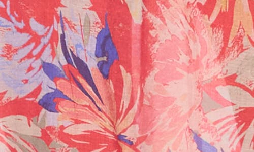 Vince Camuto Floral Handkerchief Hem Maxi Dress In Red