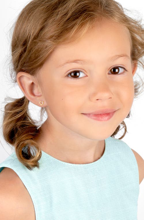 Tiny Blessings 14k Gold Love Of Mine Studs Screw Back Earrings In Gold